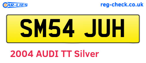 SM54JUH are the vehicle registration plates.