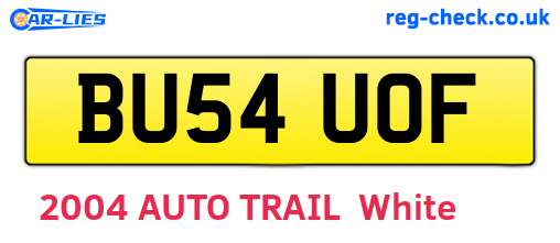 BU54UOF are the vehicle registration plates.