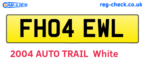 FH04EWL are the vehicle registration plates.