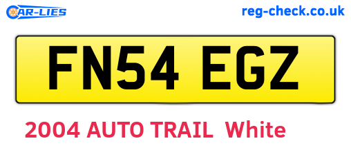 FN54EGZ are the vehicle registration plates.