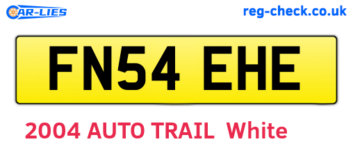 FN54EHE are the vehicle registration plates.