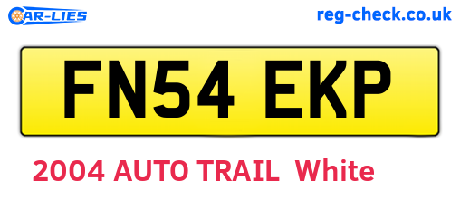 FN54EKP are the vehicle registration plates.