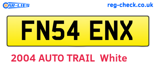 FN54ENX are the vehicle registration plates.