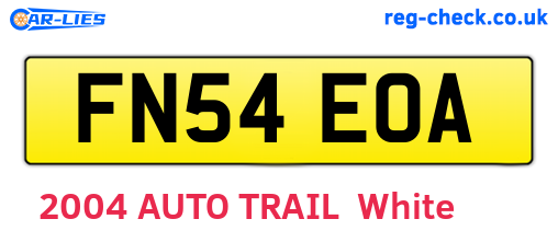 FN54EOA are the vehicle registration plates.