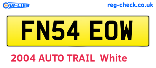 FN54EOW are the vehicle registration plates.