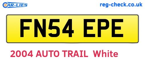 FN54EPE are the vehicle registration plates.