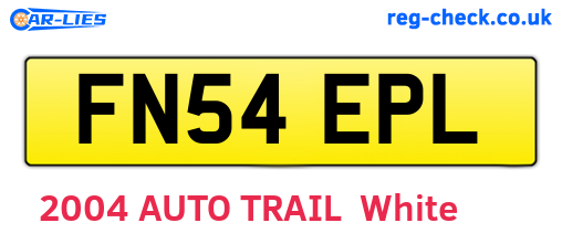 FN54EPL are the vehicle registration plates.