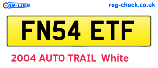FN54ETF are the vehicle registration plates.