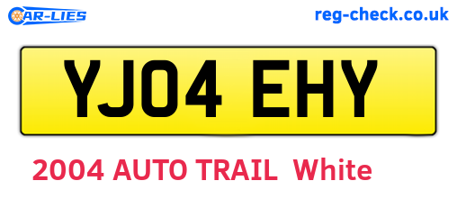 YJ04EHY are the vehicle registration plates.