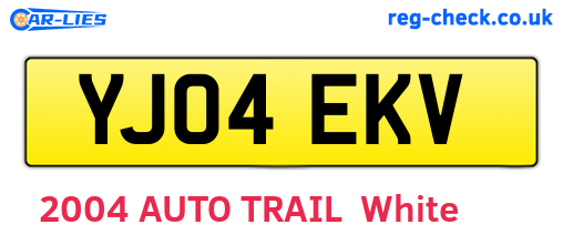 YJ04EKV are the vehicle registration plates.
