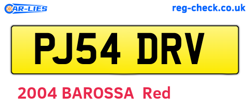 PJ54DRV are the vehicle registration plates.