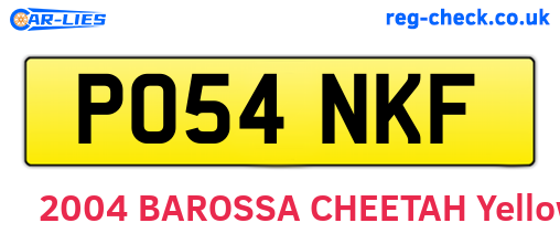 PO54NKF are the vehicle registration plates.
