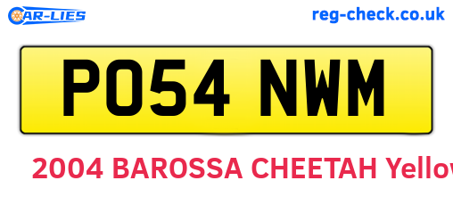 PO54NWM are the vehicle registration plates.