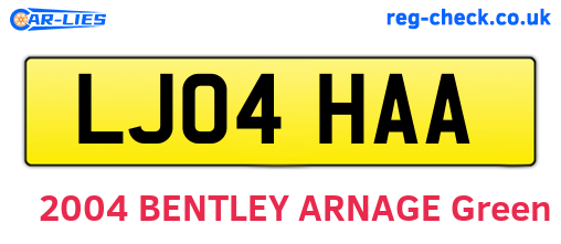 LJ04HAA are the vehicle registration plates.