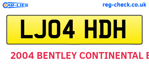 LJ04HDH are the vehicle registration plates.