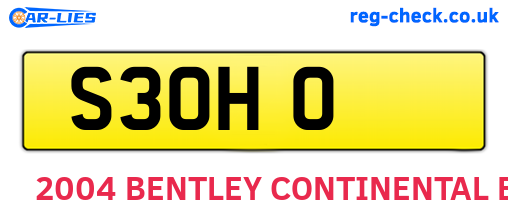 S3OHO are the vehicle registration plates.