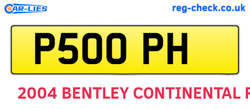 P50OPH are the vehicle registration plates.