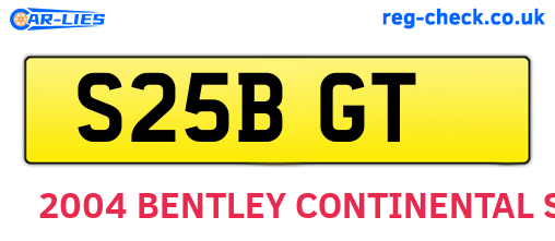 S25BGT are the vehicle registration plates.