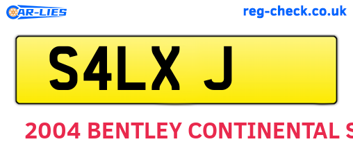 S4LXJ are the vehicle registration plates.