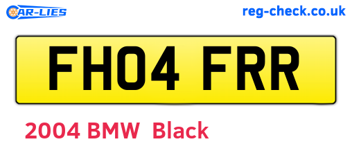 FH04FRR are the vehicle registration plates.