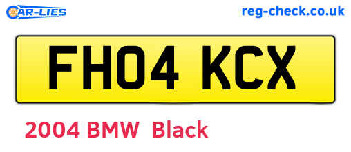 FH04KCX are the vehicle registration plates.