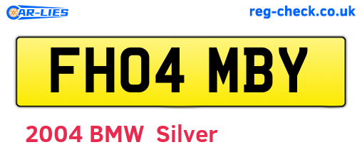 FH04MBY are the vehicle registration plates.