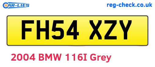 FH54XZY are the vehicle registration plates.