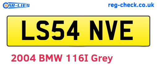 LS54NVE are the vehicle registration plates.