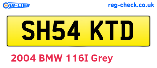 SH54KTD are the vehicle registration plates.