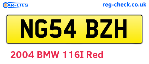 NG54BZH are the vehicle registration plates.