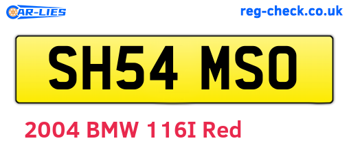 SH54MSO are the vehicle registration plates.