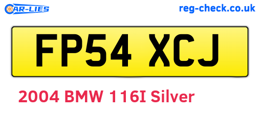 FP54XCJ are the vehicle registration plates.