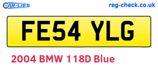 FE54YLG are the vehicle registration plates.