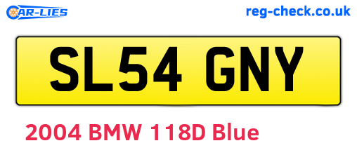SL54GNY are the vehicle registration plates.