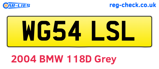 WG54LSL are the vehicle registration plates.