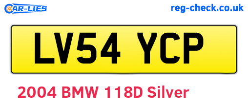 LV54YCP are the vehicle registration plates.