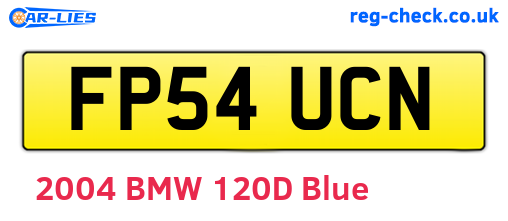 FP54UCN are the vehicle registration plates.