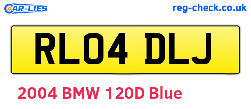 RL04DLJ are the vehicle registration plates.