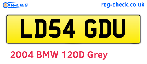 LD54GDU are the vehicle registration plates.