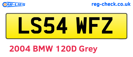 LS54WFZ are the vehicle registration plates.