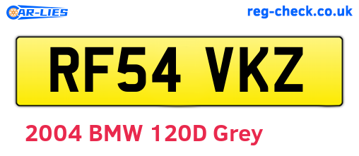 RF54VKZ are the vehicle registration plates.