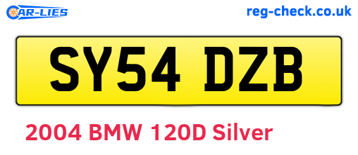 SY54DZB are the vehicle registration plates.