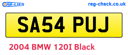 SA54PUJ are the vehicle registration plates.