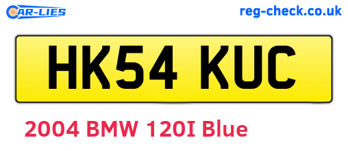 HK54KUC are the vehicle registration plates.
