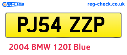 PJ54ZZP are the vehicle registration plates.