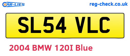 SL54VLC are the vehicle registration plates.