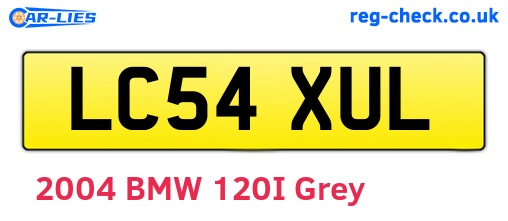 LC54XUL are the vehicle registration plates.