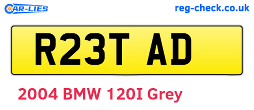 R23TAD are the vehicle registration plates.