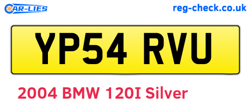 YP54RVU are the vehicle registration plates.