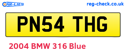 PN54THG are the vehicle registration plates.